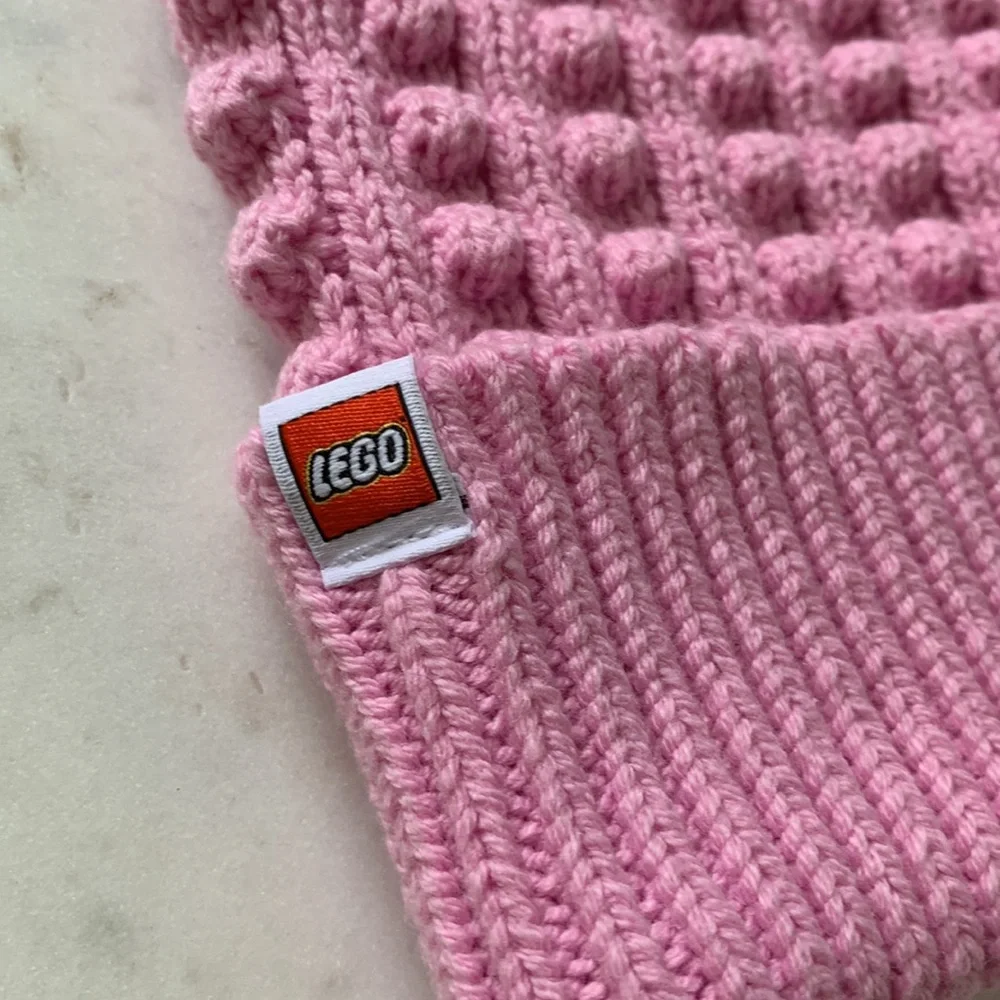 LEGO LIMITED EDITION Minifigure Patch Youth Beanie Hat in Pink